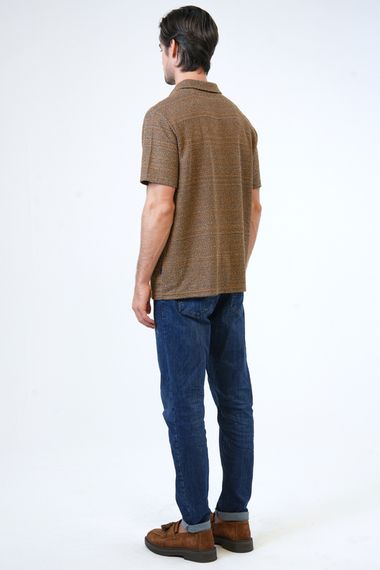 Мужская вязаная рубашка с обычным воротником, размеры: S, M, L, XL, XXL - фото 5