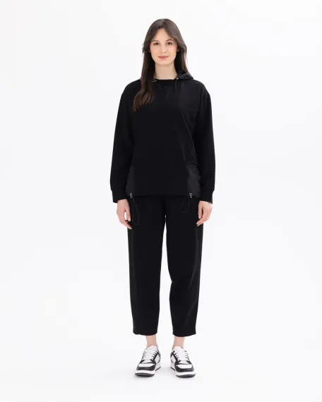 kapüşonlu basic sweatshirt - photo 2