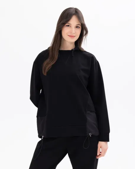 kapüşonlu basic sweatshirt - photo 3