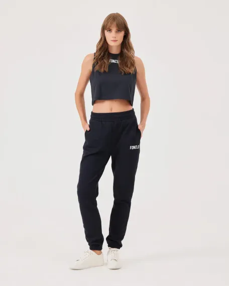 logo baskılı askılı crop top - صورة 2