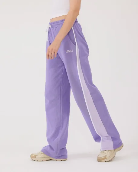 High-Waisted Gradient Sweatpants with White Side Stripe - Stylish and Comfortable for Home or Active Exercise - photo 4