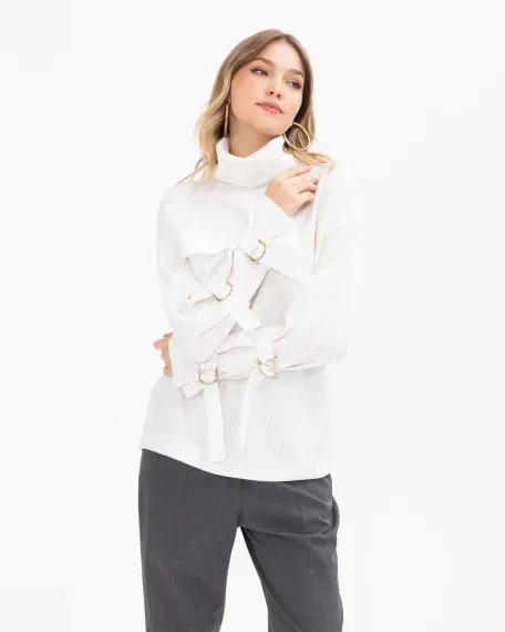 kol detaylı cepli fitilli bluz - photo 4