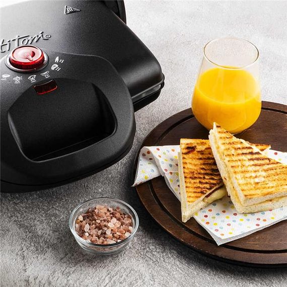 Tantitoni Granit Waffle Plakalı Siyah Izgara Ve Tost Makinesi - fotoğraf 2