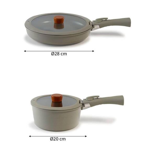 Neoflam Midas Büyük Set Gri Induction 11 Parça - fotoğraf 3