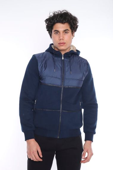 Чоловіче спортивне зимове пальто Escetic Royal Slimfit з плюшевою підкладкою і капюшоном, 3 нитки 6690 - фото 1
