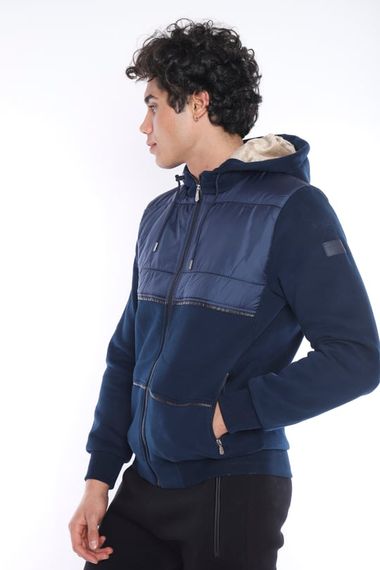 Escetic Royal Men's Sports Slimfit Hooded Plush Lined 3 Thread Winter Coat 6690 - photo 3