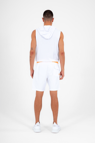 Escetic White Men's Casual 3 Pocket Marathon Fabric Sea Fitness Mesh Lined Sports Shorts B1378 - photo 5