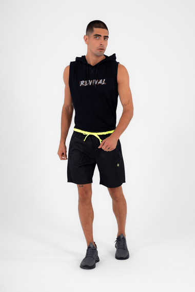 Escetic Black Men's Casual 3 Pocket Marathon Fabric Sea Fitness Mesh Lined Sports Shorts B1378 - photo 3
