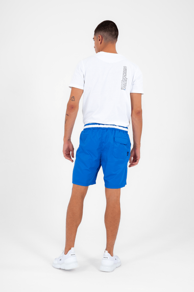 Escetic Blue Men's Casual 3 Pocket Marathon Fabric Sea Fitness Mesh Lined Sports Shorts B1378 - photo 5
