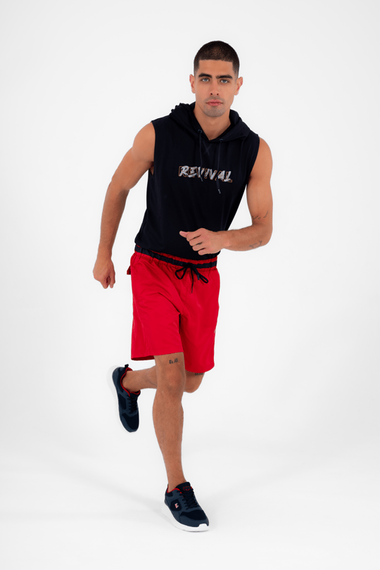 Escetic Red Men's Casual 3 Pocket Marathon Fabric Sea Fitness Mesh Lined Sports Shorts B1378 - photo 4