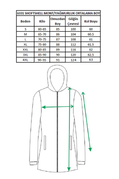 Escetic Beige Removable Hooded 2 Pockets Water and Windproof Women's Softshell Coat 6331 - photo 3