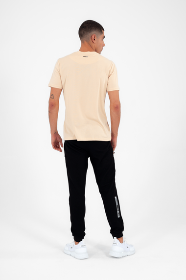 Escetic Men's Beige Sports O Neck Slimfit Breathable Cotton Aves Fabric T-Shirt T0046 - photo 5
