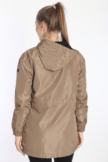 Escetic Women's Soil Mesh Lined Pocket Hooded Sports Windbreaker Thin Jacket 6723 - photo 4