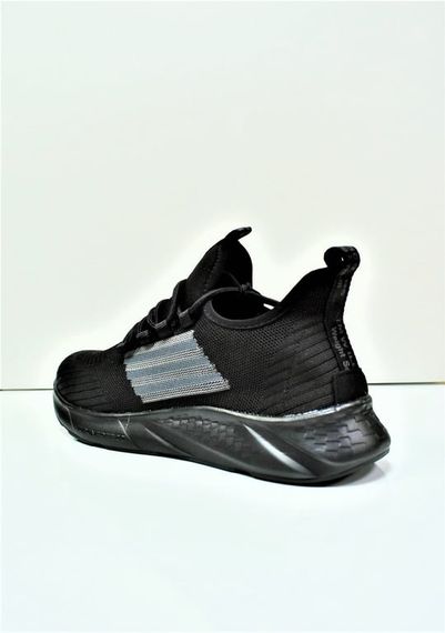 Escetic Siyah Erkek Sneaker Yumuşak Taban Triko Gövde Spor Ayakkabı AY0002 - fotoğraf 2