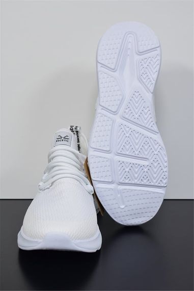 Escetic Beyaz Erkek Sneaker Hafif Yumuşak Taban Bağcıklı Spor Ayakkabı AY0006 - fotoğraf 4