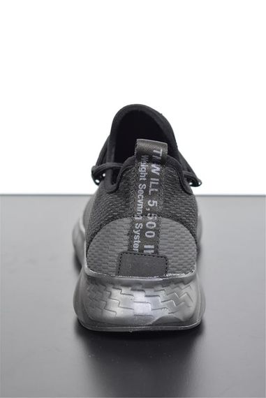 Escetic Siyah Erkek Sneaker Hafif Yumuşak Taban Bağcıklı Spor Ayakkabı AY0006 - fotoğraf 4