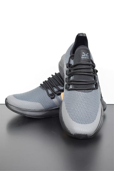 Escetic Füme-Siyah Erkek Sneaker Hafif Yumuşak Taban Bağcıklı Spor Ayakkabı AY0006 - fotoğraf 1