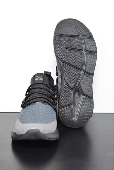 Escetic Füme-Siyah Erkek Sneaker Hafif Yumuşak Taban Bağcıklı Spor Ayakkabı AY0006 - fotoğraf 5