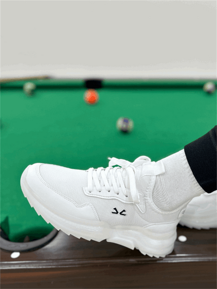 Escetic Beyaz Erkek Anorak Gövde Yazlık Jel Taban Sneaker Spor Ayakkabı AY0013 - fotoğraf 1