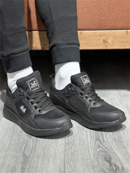 Escetic Siyah Erkek Anorak Gövde Yazlık Sneaker Hafif Spor Ayakkabı AY0012 - fotoğraf 4