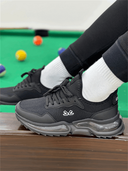 Escetic Siyah Beyaz Erkek Anorak Gövde Yazlık Jel Taban Sneaker Spor Ayakkabı AY0013 - fotoğraf 1