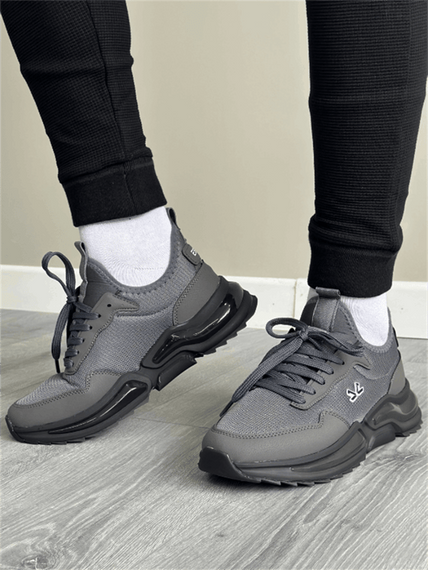 Escetic Koyu Gri Erkek Anorak Gövde Yazlık Jel Taban Sneaker Spor Ayakkabı AY0013 - fotoğraf 5