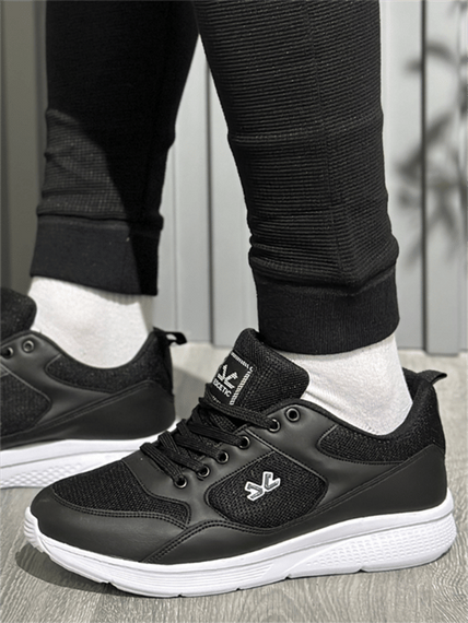Escetic Siyah Beyaz Erkek Anorak Gövde Yazlık Sneaker Hafif Spor Ayakkabı AY0012 - fotoğraf 1