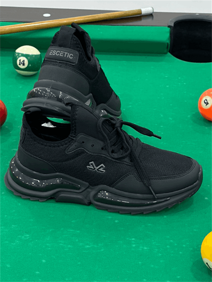 Escetic Siyah Erkek Anorak Gövde Yazlık Jel Taban Sneaker Spor Ayakkabı AY0013 - fotoğraf 3