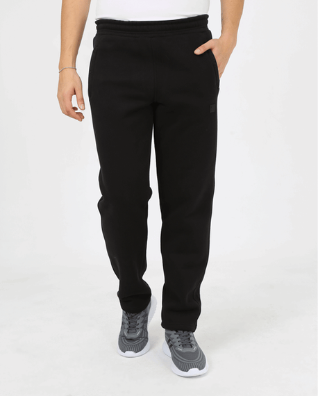 Escetic черные мужские повседневные зимние толстые спортивные спортивные штаны на флисовой подкладке с 3 нитками B1294 - фото 5