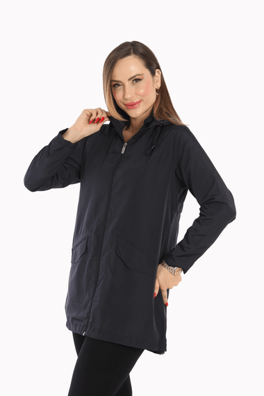 Черная женская водоотталкивающая ветровка Escetic со съемным капюшоном и сетчатой подкладкой, тонкая куртка 7085 - фото 5