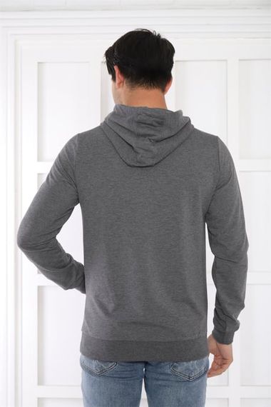 Escetic Men's Slimfit G3 Melange Pocket, 2 Thread Hooded Sports Sweatshirt 0949 - photo 5