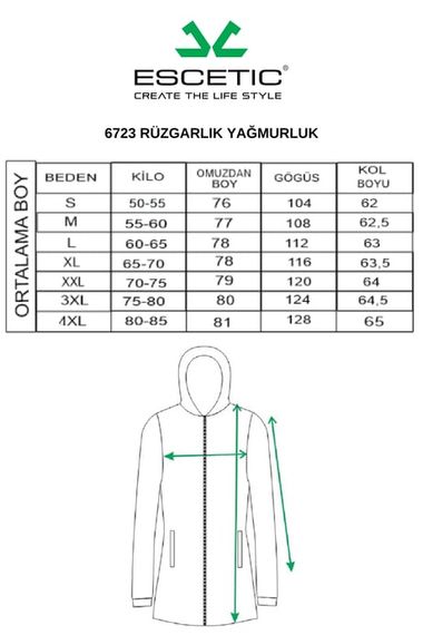 Escetic Kadın Lacivert File Astarlı Cepli Kapüşonlu Spor Rüzgarlık Yagmurluk İnce Ceket 6723 - fotoğraf 2