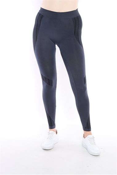 Escetic Orta Gri Kadın Ekstra Esnek Ve Yumuşak Nefes Alabilen Spor Kısa Tayt 0138 - fotoğraf 1