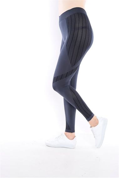 Escetic Orta Gri Kadın Ekstra Esnek Ve Yumuşak Nefes Alabilen Spor Kısa Tayt 0138 - fotoğraf 2