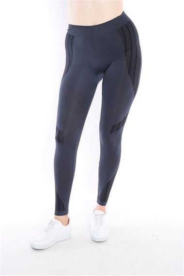 Escetic Orta Gri Kadın Ekstra Esnek Ve Yumuşak Nefes Alabilen Spor Kısa Tayt 0138 - fotoğraf 3