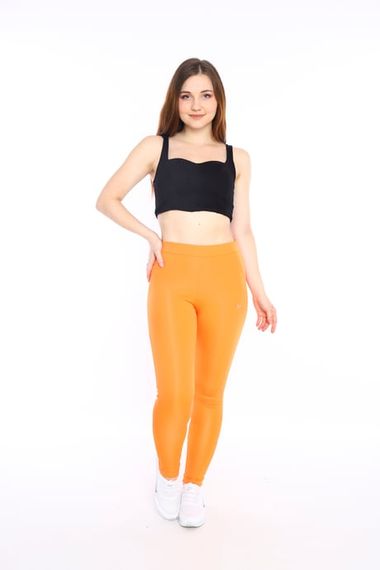 Escetic Kitten (Orange) Women's Polyester Normal Waist Breathable Sports Tights 0282 - photo 1