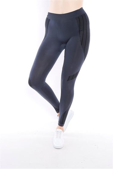 Escetic Orta Gri Kadın Ekstra Esnek Ve Yumuşak Nefes Alabilen Spor Kısa Tayt 0138 - fotoğraf 4