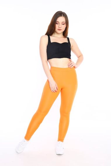 Escetic Kitten (Orange) Women's Polyester Normal Waist Breathable Sports Tights 0282 - photo 2