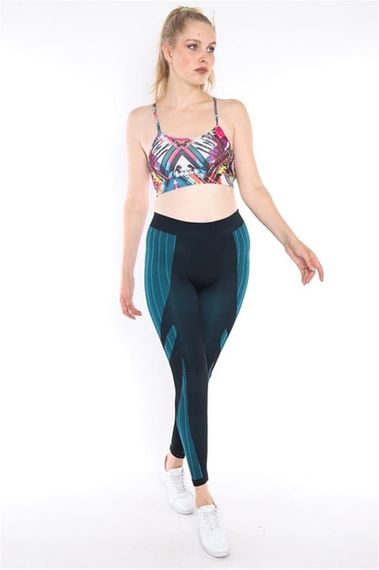 Escetic Siyah Kadın Ekstra Esnek Ve Yumuşak Nefes Alabilen Spor Kısa Tayt 0138 - fotoğraf 4