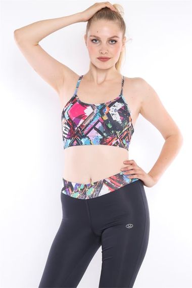 Бюстгальтер та легінси для жінок Escetic, звичайна талія, поліестер, спортивний комплект для фітнесу та йоги, комфортні і стильні - фото 1