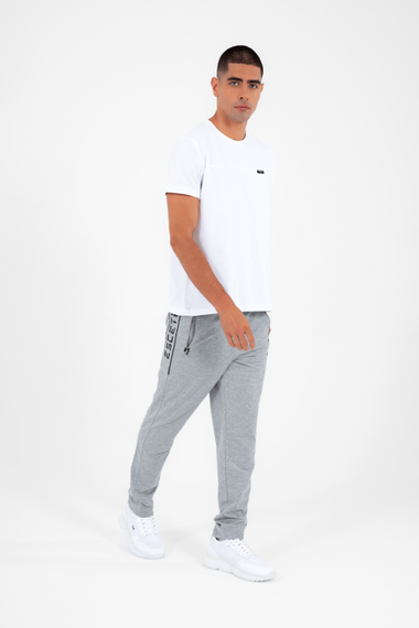 Чоловічі спортивні брюки Escetic G2 Melanj Slimfit з дихаючої тканини для чотирьох сезонів, з трьома застібками та двома принтовими деталями - фото 3