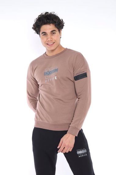 Эскетик мужской спортивный комплект slimfit с длинными рукавами, дышащий, из 100% хлопка, печатный, стильный, для спорта и повседневной носки - фото 2