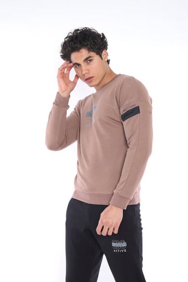 Эскетик мужской спортивный комплект slimfit с длинными рукавами, дышащий, из 100% хлопка, печатный, стильный, для спорта и повседневной носки - фото 3