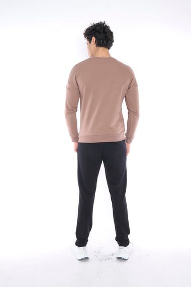 Эскетик мужской спортивный комплект slimfit с длинными рукавами, дышащий, из 100% хлопка, печатный, стильный, для спорта и повседневной носки - фото 4