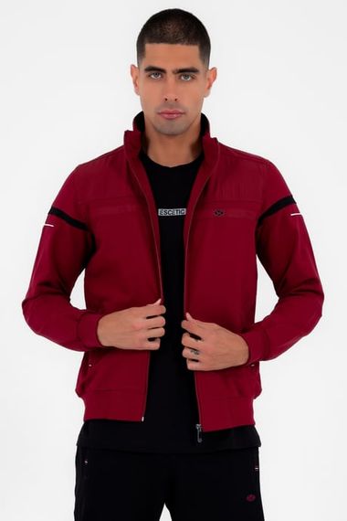 Чоловічий бордовий спортивний комплект з 4 кишенями, зимово-літній, зручний фасон, якісний бавовняний матеріал - фото 1