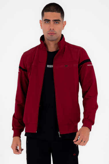 Чоловічий бордовий спортивний комплект з 4 кишенями, зимово-літній, зручний фасон, якісний бавовняний матеріал - фото 2
