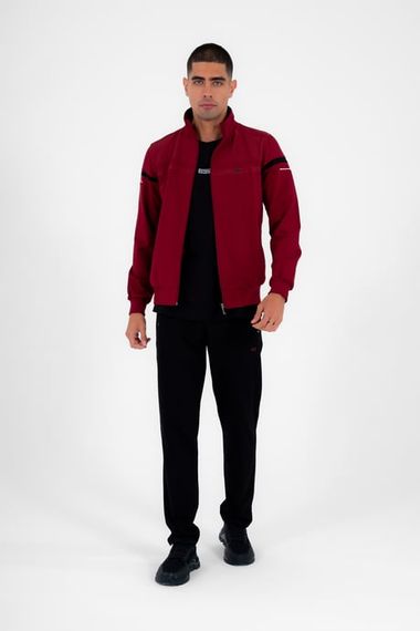 Чоловічий бордовий спортивний комплект з 4 кишенями, зимово-літній, зручний фасон, якісний бавовняний матеріал - фото 5