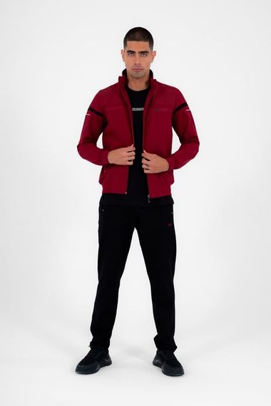 Чоловічий бордовий спортивний комплект з 4 кишенями, зимово-літній, зручний фасон, якісний бавовняний матеріал - фото 3