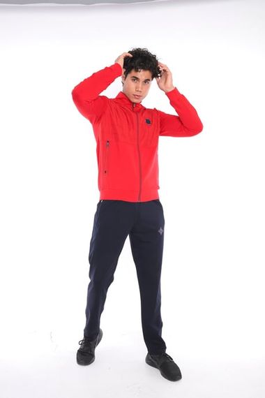 Эскетик Красный Мужской Спортивный Костюм Со 4 Карманами Легкий Дизайн Для Четырех Сезонов - фото 2