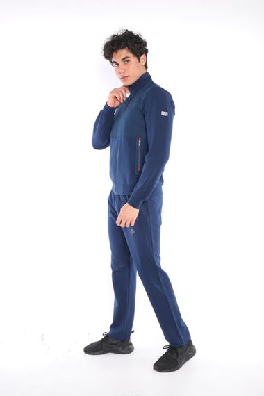 Эскетик Ройал красный мужской спортивный костюм с 4 карманами, удобный стиль, круглый воротник, подходит на все сезоны, размер XL - фото 2